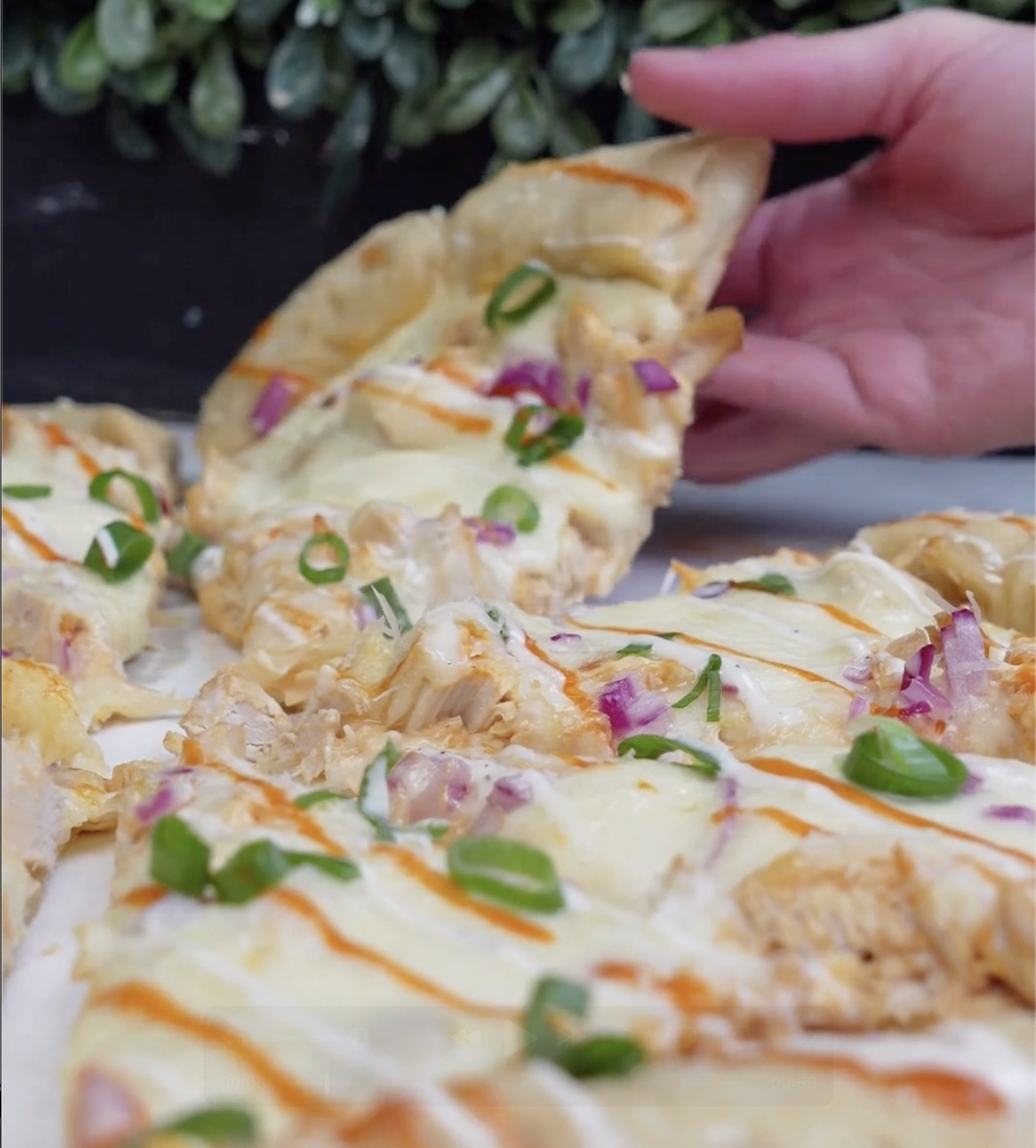 Buffalo Chicken Stuffed Crust Pizza (High Protein Recipe)